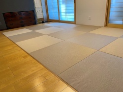 リビングと和紙畳