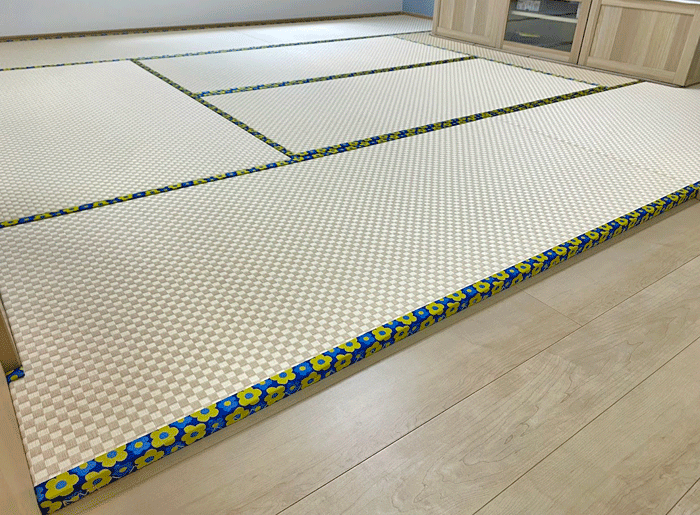 ダイケン和紙畳 銀白市松02